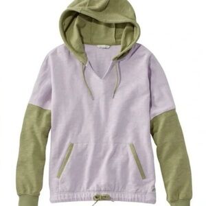 100% Cotton | W's L.L.Bean Cozy Mixed-Knit Pullover | Drawstring Waist | Size M